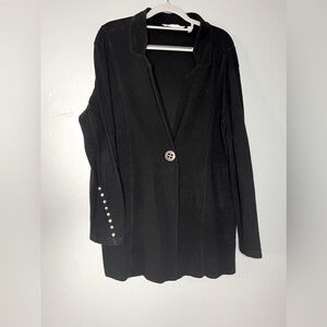 Soft Surroundings black studded cardigan